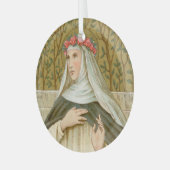 Roos Lima (BK 020) Glas Ornament (Voorkant links)