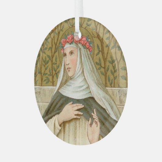 Roos Lima (BK 020) Glas Ornament (Voorkant links)