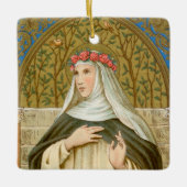 Roos Lima (BK 020) Keramisch Ornament (Voorkant)