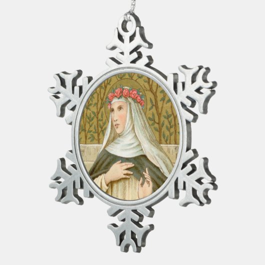 Roos Lima (BK 020) Tin Sneeuwvlok Ornament (Rechts)