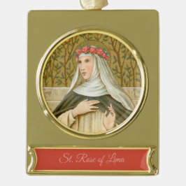 Roos Lima (BK 020) Verguld Banner Ornament