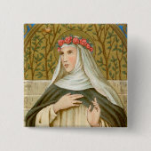 Roos Lima (BK 020) Vierkante Button 5,1 Cm (Voorkant)