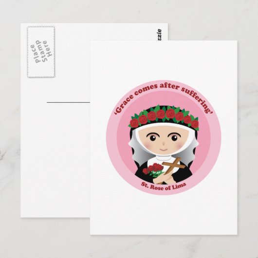 Roos Lima Briefkaart (Voorkant / Achterkant)