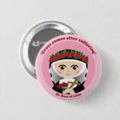 Roos Lima Ronde Button 5,7 Cm (Voorkant /achterkant)