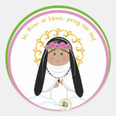 Roos Lima Ronde Sticker (Voorkant)