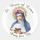 Roos Lima Ronde Sticker (Voorkant)