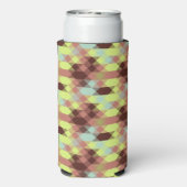 roos, limoen, geel en koffieboon geometrisch seltzer blikjeskoeler (Seltzer Achterkant)
