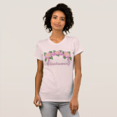 Roos lint bruiloft - bruidsmeisje t-shirt (Voorkant volledig)