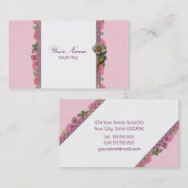 Roos lint Visitekaartje (roze) (Voorkant / Achterkant)