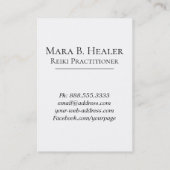 ** Roos Lotus Heart Nirvana Massage Yoga Reiki Visitekaartje (Achterkant)