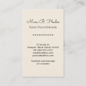 *~* Roos Lotus Heart Nirvana Yoga Massage Reiki Visitekaartje (Achterkant)