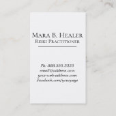 *~* Roos Lotus Heart Nirvana Yoga Massage Reiki Visitekaartje (Achterkant)