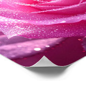 Roos Love beroemd gemaakt door Morning Dew Poster (Hoek)