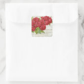  Roos Love Flower Valentijn Vierkante Sticker (Tas)