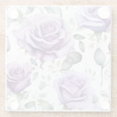 Roos Lovers Violet Glazen Onderzetter (Achterkant)