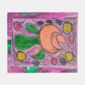 Roos L'Sinaasappel Fleece Deken (Voorkant (Horizontaal))