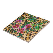 Roos - luipaard Tegeltje (Zijkant)