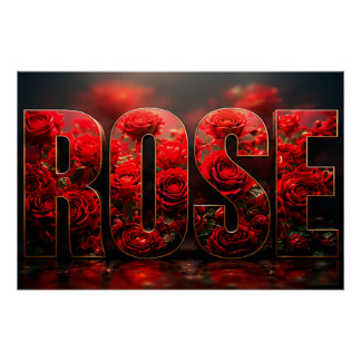 Roos Luxe Botanische Bloemendecoratie Perfect Poster