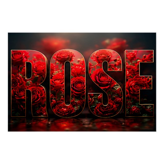Roos Luxe Botanische Bloemendecoratie Perfect Poster (Voorkant)