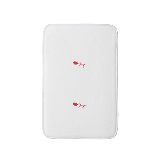 Roos Madder, Lava Red, bloemontwerp Badmat (Voorkant Verticaal)