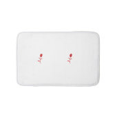 Roos Madder, Lava Red, bloemontwerp Badmat (Voorkant)