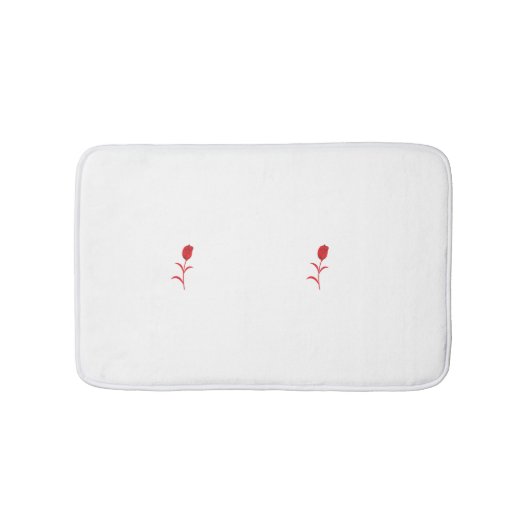 Roos Madder, Lava Red, bloemontwerp Badmat (Voorkant)