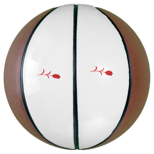 Roos Madder, Lava Red, bloemontwerp Basketbal (Verticaal)