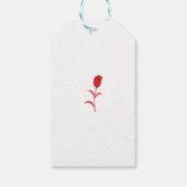 Roos Madder, Lava Red, bloemontwerp Cadeaulabel (Achterkant)