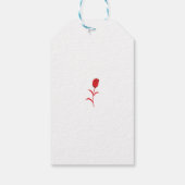 Roos Madder, Lava Red, bloemontwerp Cadeaulabel (Achterkant)