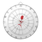 Roos Madder, Lava Red, bloemontwerp Dartbord (Voorkant)