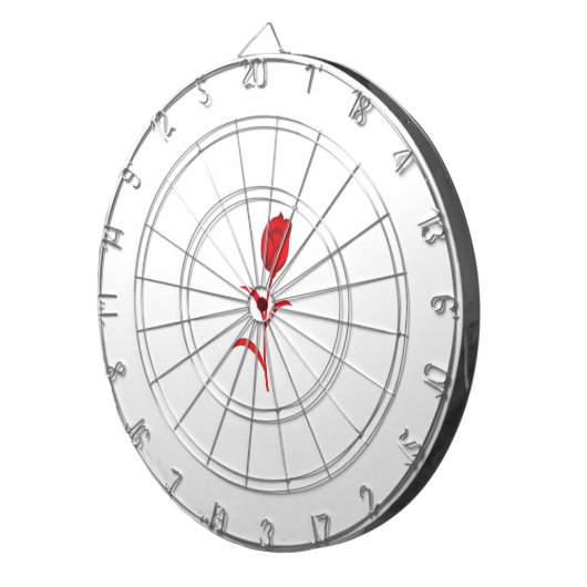 Roos Madder, Lava Red, bloemontwerp Dartbord (Voorkant Rechts)