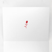 Roos Madder, Lava Red, bloemontwerp Drieluik Kaart (Binnenzijde eerst)