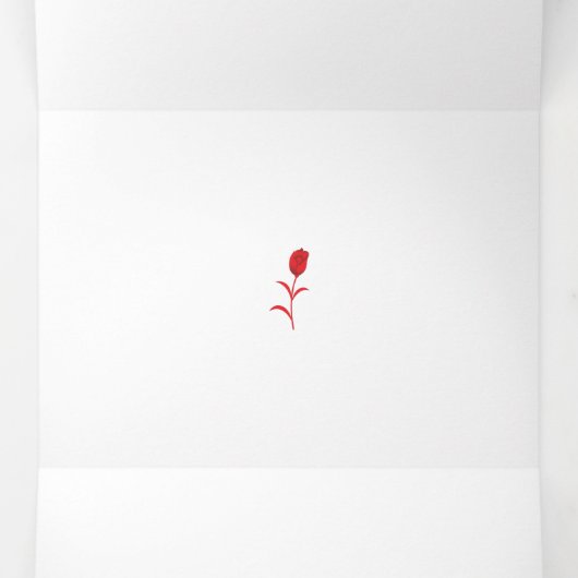 Roos Madder, Lava Red, bloemontwerp Drieluik Kaart (Binnenkant midden)