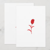 Roos Madder, Lava Red, bloemontwerp Feestdagenkaart (Voorkant / Achterkant)