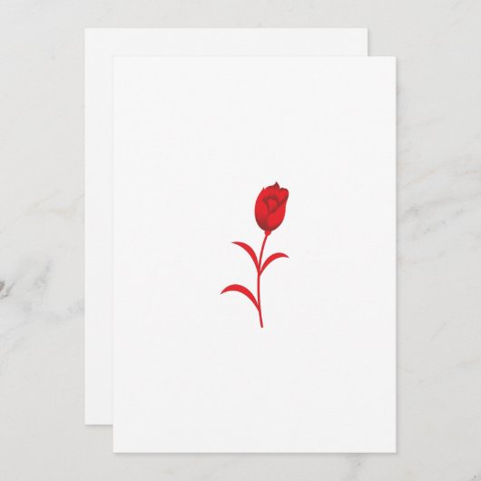 Roos Madder, Lava Red, bloemontwerp Feestdagenkaart (Voorkant / Achterkant)