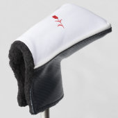 Roos Madder, Lava Red, bloemontwerp Golfheadcover (3/4 voorkant)