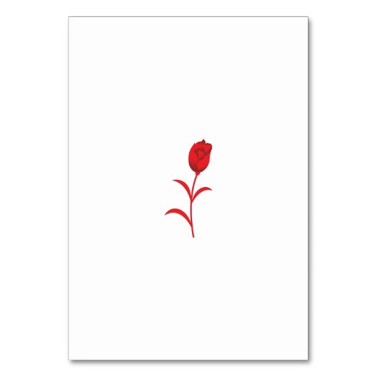 Roos Madder, Lava Red, bloemontwerp Kaart (Voorkant)