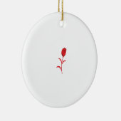 Roos Madder, Lava Red, bloemontwerp Keramisch Ornament (Rechts)