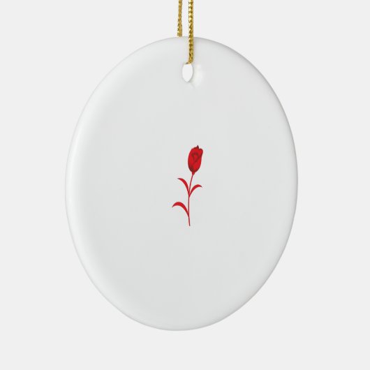 Roos Madder, Lava Red, bloemontwerp Keramisch Ornament (Rechts)