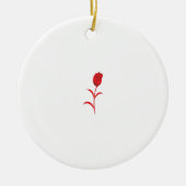 Roos Madder, Lava Red, bloemontwerp Keramisch Ornament (Voorkant)