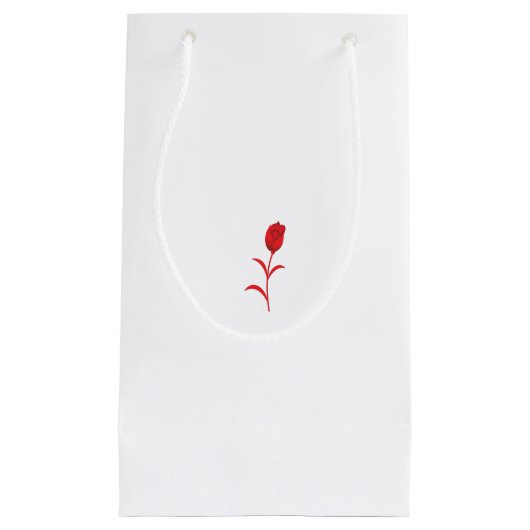 Roos Madder, Lava Red, bloemontwerp Klein Cadeauzakje (Voorkant)