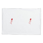 Roos Madder, Lava Red, bloemontwerp Kussensloop (Achterkant)