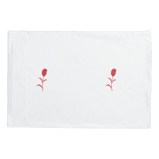 Roos Madder, Lava Red, bloemontwerp Kussensloop (Achterkant)