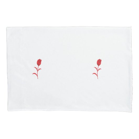 Roos Madder, Lava Red, bloemontwerp Kussensloop (Voorkant)