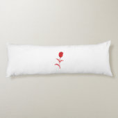 Roos Madder, Lava Red, bloemontwerp Lichaamskussen (Achterkant)