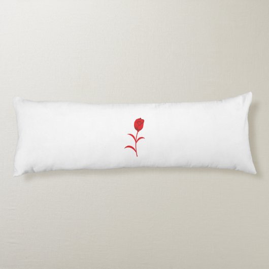 Roos Madder, Lava Red, bloemontwerp Lichaamskussen (Achterkant)