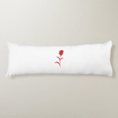 Roos Madder, Lava Red, bloemontwerp Lichaamskussen (Voorkant)