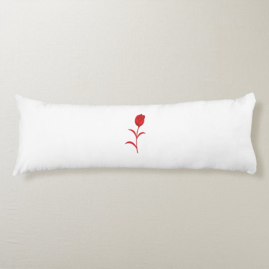 Roos Madder, Lava Red, bloemontwerp Lichaamskussen (Voorkant)