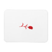 Roos Madder, Lava Red, bloemontwerp Magneet (Horizontaal)