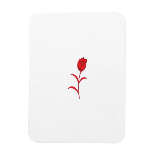 Roos Madder, Lava Red, bloemontwerp Magneet (Verticaal)
